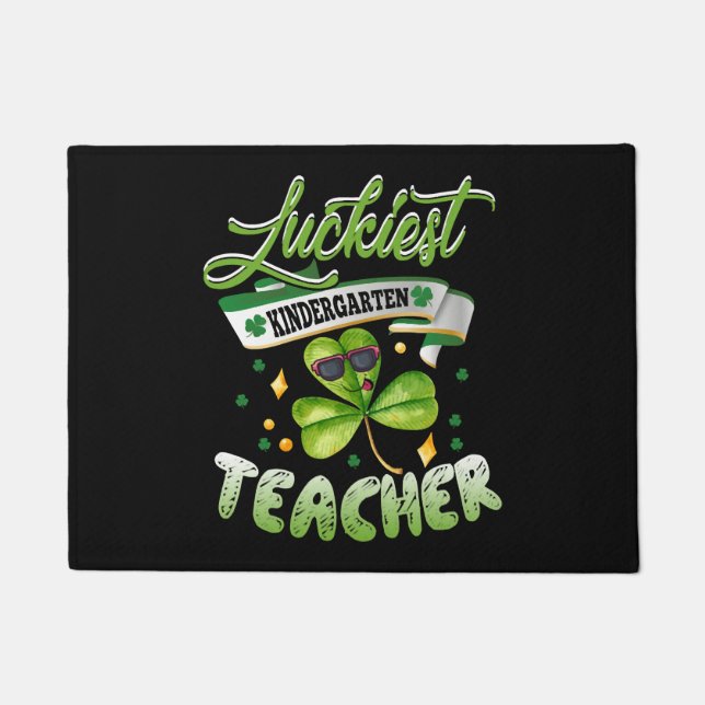 Paillasson Luckiest jardin d'enfants enseignant mignonne Jour (Devant)