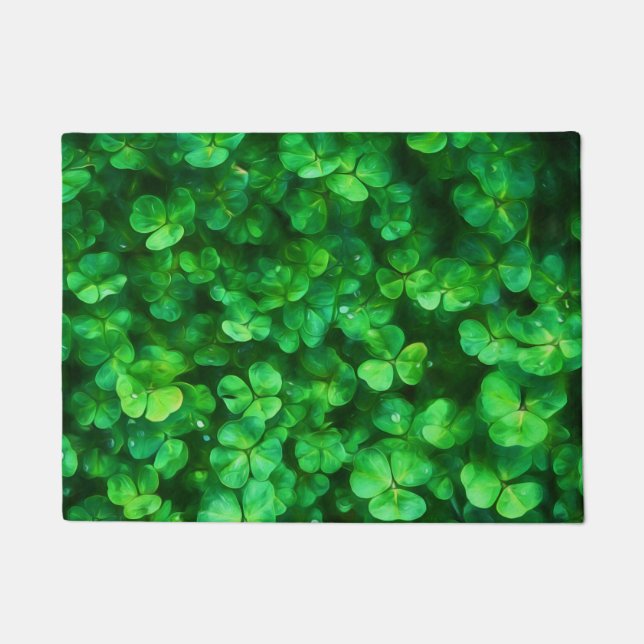 Paillasson Lucky Celtic Irish Green Shamrocks (Devant)