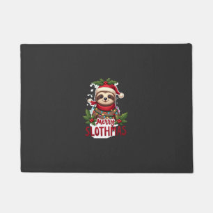 Paillasson Lumières de Noël drôles de paresseux Joyeux Slothm