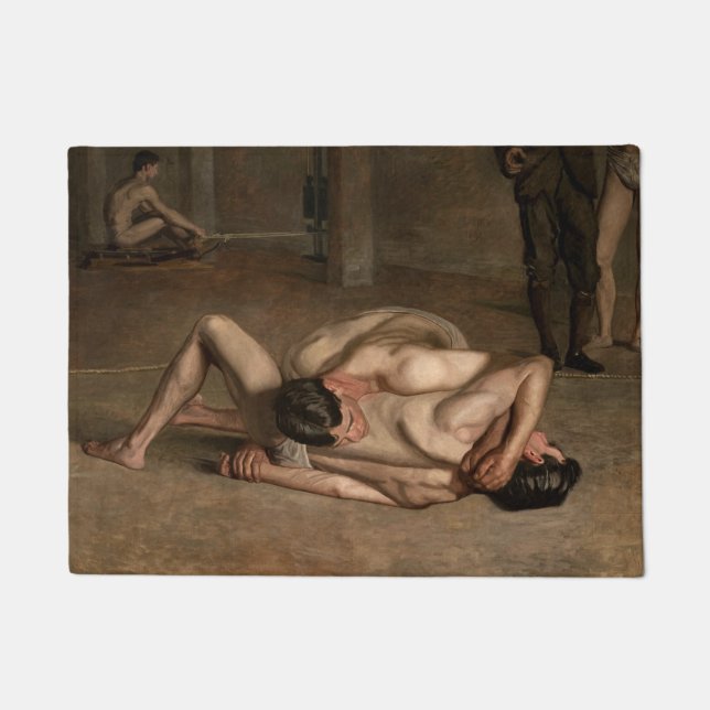 Paillasson Lutteurs (par Thomas Eakins) (Devant)