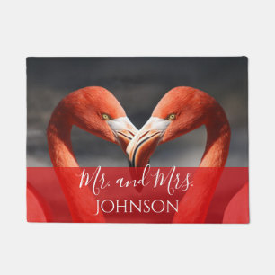 Paillasson M. et Mme Flamingos dans l'amour