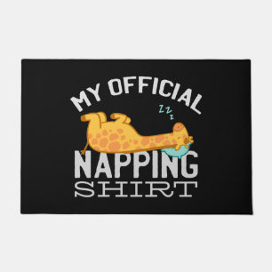 Paillasson Ma chemise de sieste officielle - Giraffe endormie