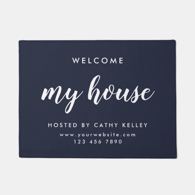 Paillasson Ma maison Immobilier Marine Blue Realtor Doormat (Devant)