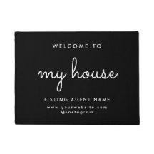 Ma maison Immobilier Moderne Noir Realmat Doormat