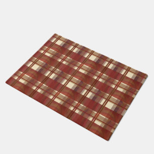 Paillasson Madras Plaid Fall Red