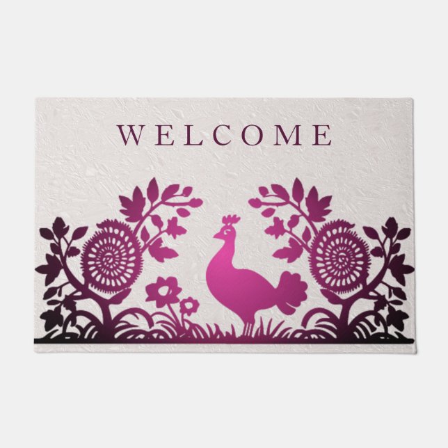 Paillasson Magenta Thanksgiving Turquie mat Floral (Devant)