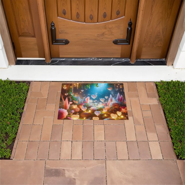 Paillasson Magical Glowing Flowers Heart Garden  (De plein air)