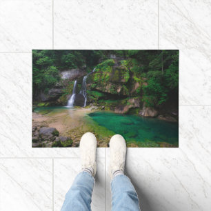 Paillasson Magnifique affiche de la cascade de Virje, Slovéni