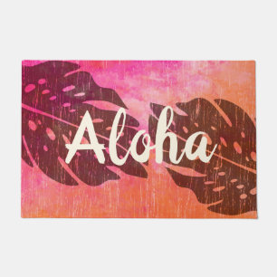 Paillasson Maikai Hawaiian Monstera Feuille Cravate-Dye Mélan