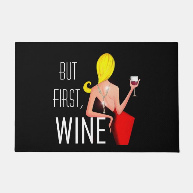 Paillasson "Mais tout d'abord, le vin" DIVA  (Devant)