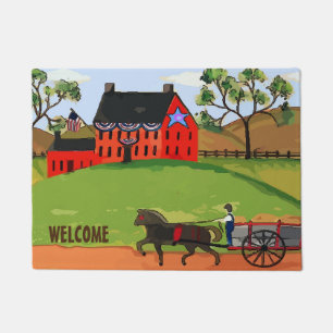Paillasson Maison de campagne de style ferme Amish, étage per