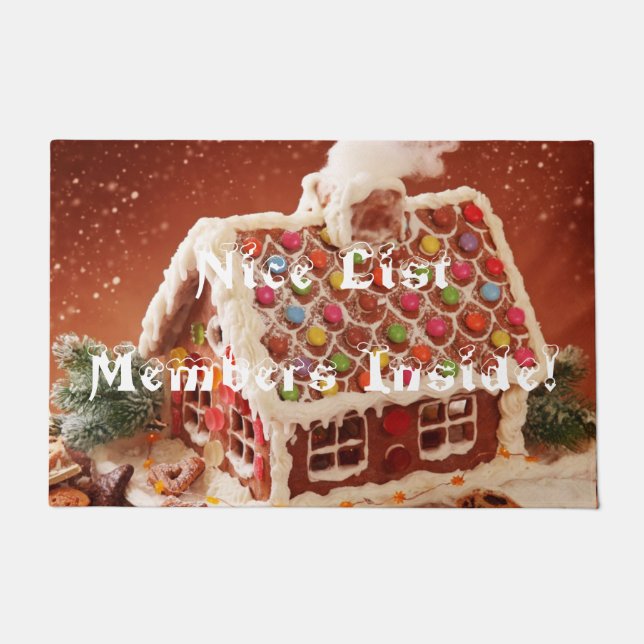 Paillasson maison de pain d'épices Noël (Devant)