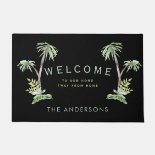 Paillasson Maison de plage sur mesure Tropical Palm Trees