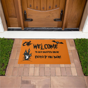Paillasson Maison hantée Halloween Maison de bienvenue Mat de
