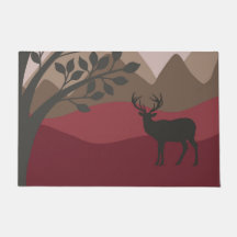 Majestic Buck Door Mat - Rouge Brown
