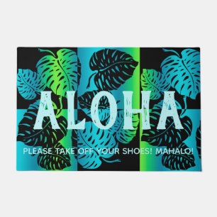 Paillasson Makua Monstera Tropical Hawaiian Stried Blend