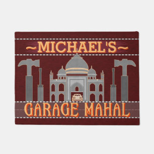 Paillasson Man Cave Garage Mahal Funny Tools  Nom personnalis