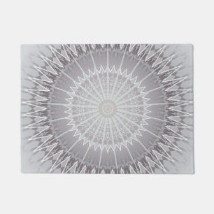 Paillasson Mandala gris de tonalités géométrique