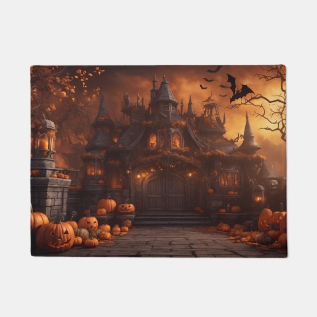 Paillasson Manoir gothique Éffrayant Halloween Maison effraya (Devant)