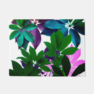 Paillasson Manteau de porte Feuille rose et vert