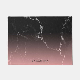 Paillasson Marbre rose et noir