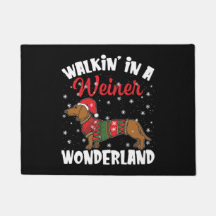 Paillasson Marcher Dans Un Wonderland Wiener Dachshund Drôle