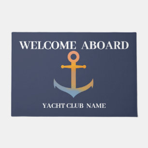 Paillasson Marine bleue Ancre nautique club nautique