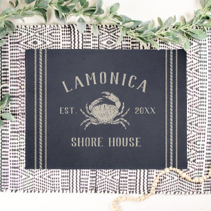 Paillasson Marine   Rustic Shore House Crabe personnalisé