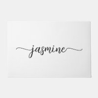 Marque-page personnalisé minimal blanc girly monog