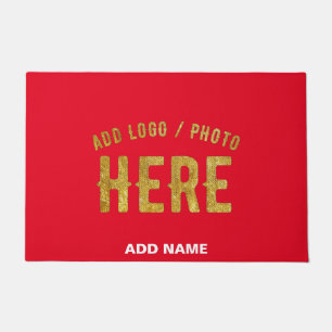 PAILLASSON MARQUE VERIFIEE ROUGE PERSONNALISABLE MODERNE ET C