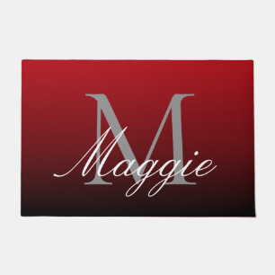 Paillasson marsala abstraite minimaliste marsala rouge bordea