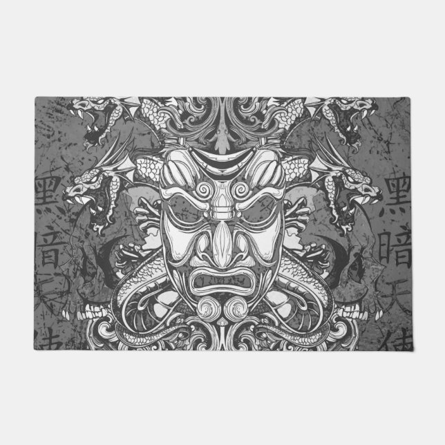 Paillasson Masque de samurai Door Mat (Devant)