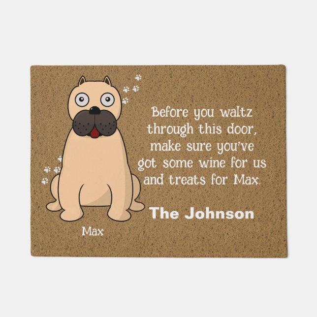 Paillasson Mastiff Doormat, Dog Doormat, Dog Dog Mat (Devant)