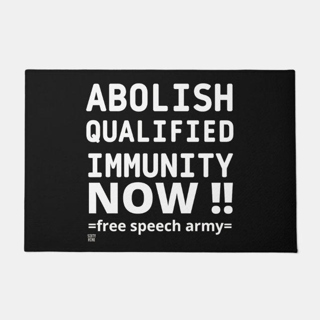 Paillasson mat "ABOLISH Q.I." (Devant)