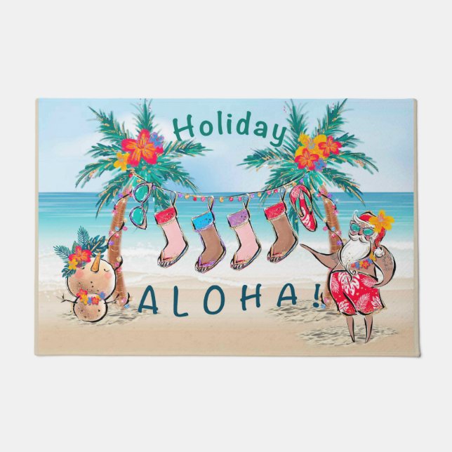 Paillasson Mat d'accueil de Holiday Aloha (Devant)