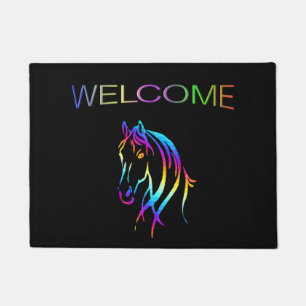 Paillasson Mat d'accueil Rainbow Horse