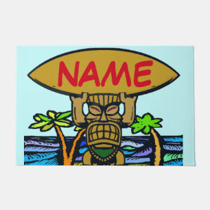 Paillasson Mat d'accueil, Tiki & Surf Board Doormat