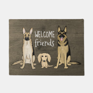 Paillasson Mat de bienvenue de la famille des chiens