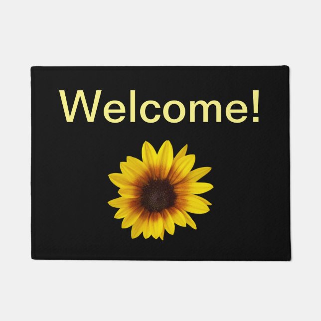 Paillasson Mat de bienvenue de tournesol (Devant)