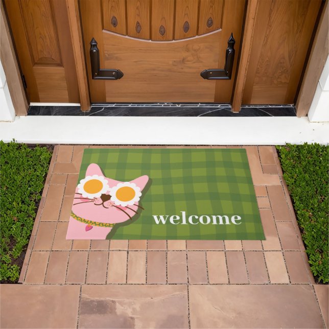 Paillasson Mat de bienvenue pour chat cool (De plein air)