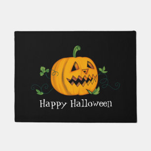 Paillasson Mat de la porte Citrouille d'Halloween