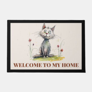 Paillasson Mat de la porte d'accueil du chat