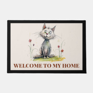 Paillasson Mat de la porte d'accueil du chat