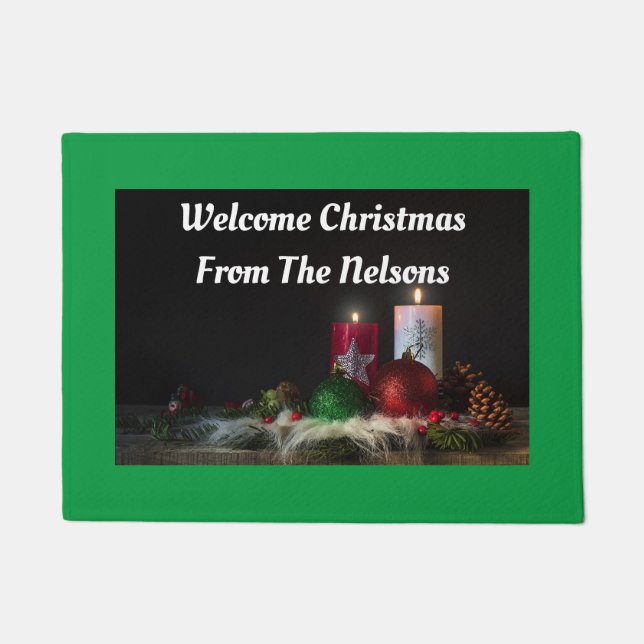 Paillasson Mat de la porte de bienvenue de Noël (Devant)