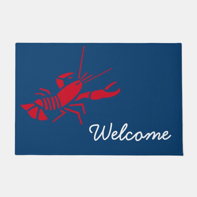 Paillasson Mat de la porte de homard (Devant)