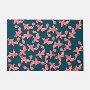 Paillasson Mat de la porte de poissons de Koi