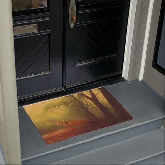 Paillasson Mat de la porte de renard d'automne