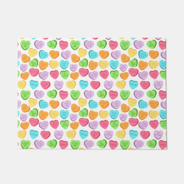 Paillasson Mat de la porte des bonbons arc-en-ciel (Devant)