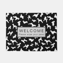 Mat de la porte des silhouettes de chien