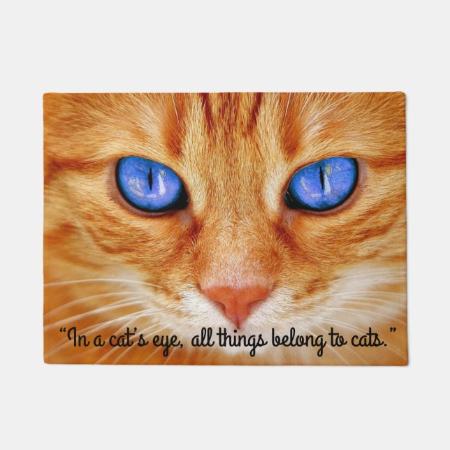 Paillasson Mat de la porte des yeux de chat (Devant)
